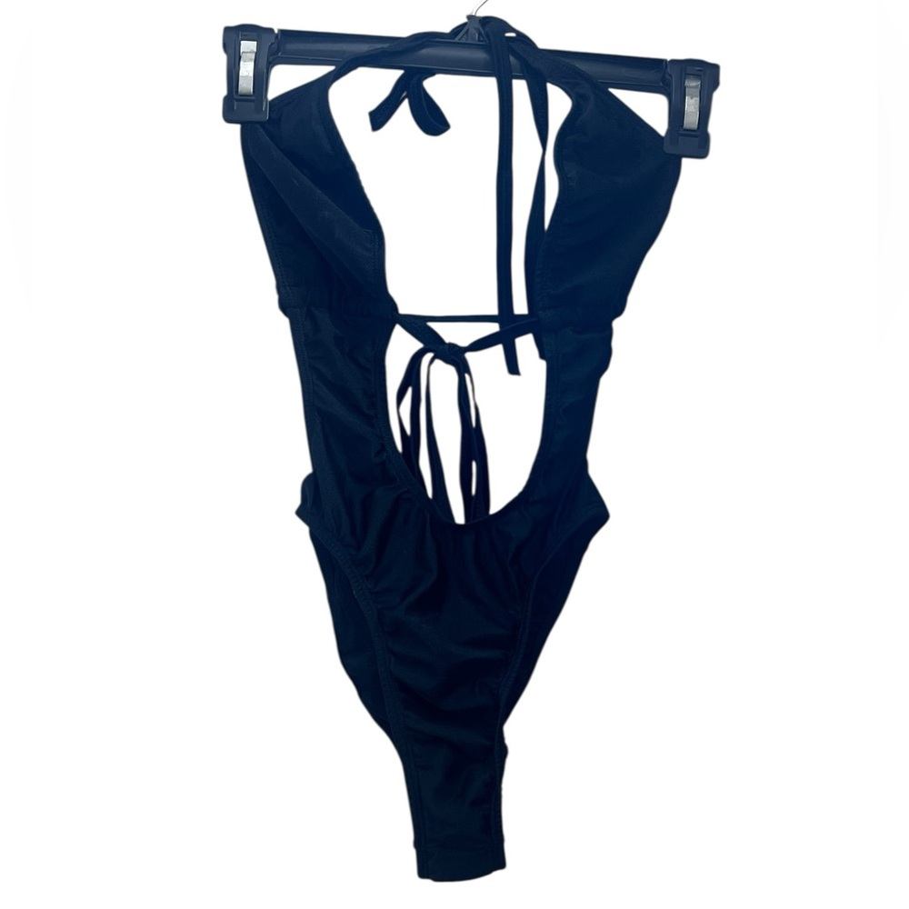 One Piece Strapy Halter Bathing Suit Exotic Stripper Dance Wear OS 90-120lbs